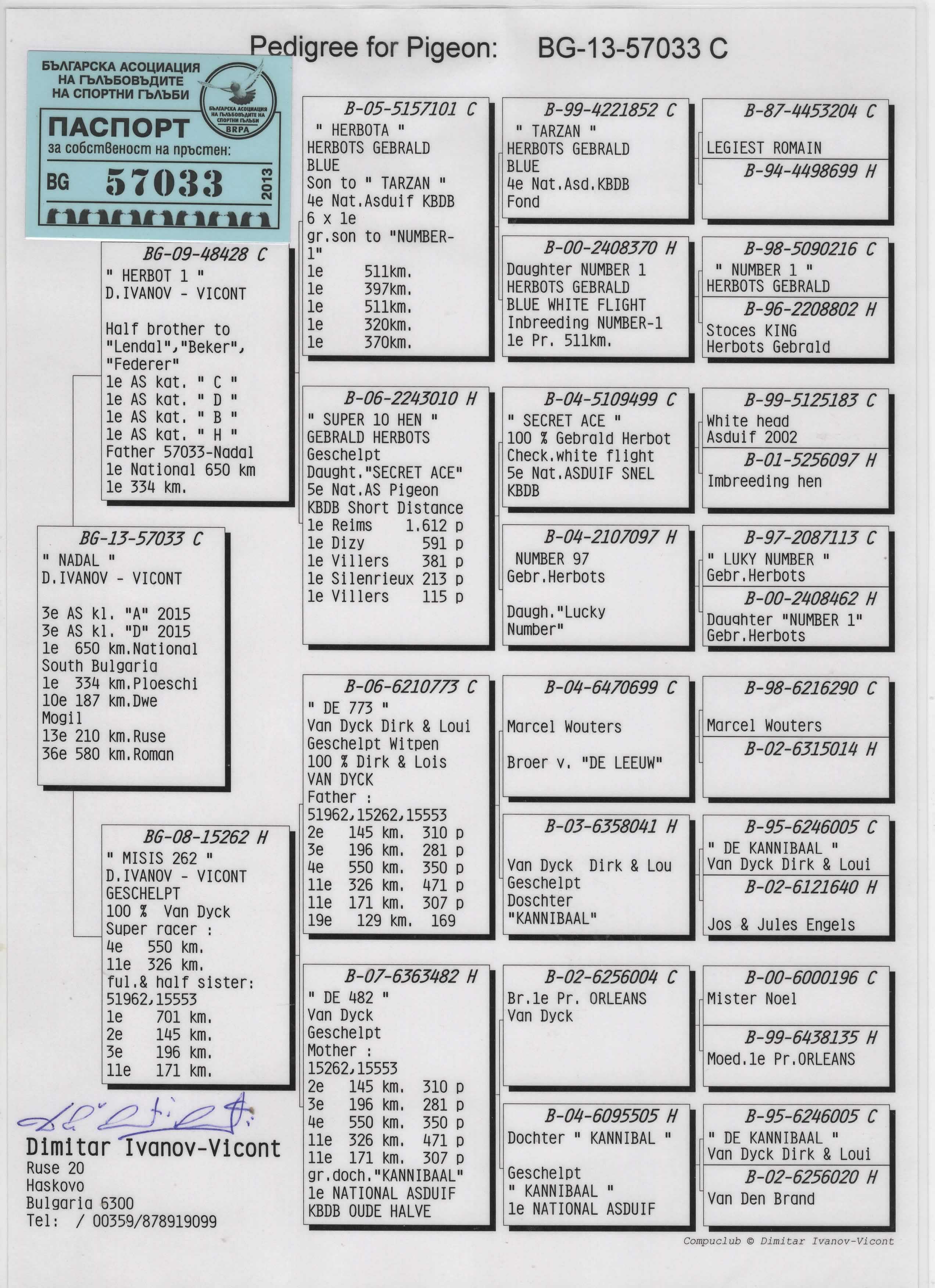 BG13-57033 ERKEK / KENDİSİ YARIŞMIŞTIR 3. AS KLASMAN A / 3. AS KLASMAN D - 1. NAT
