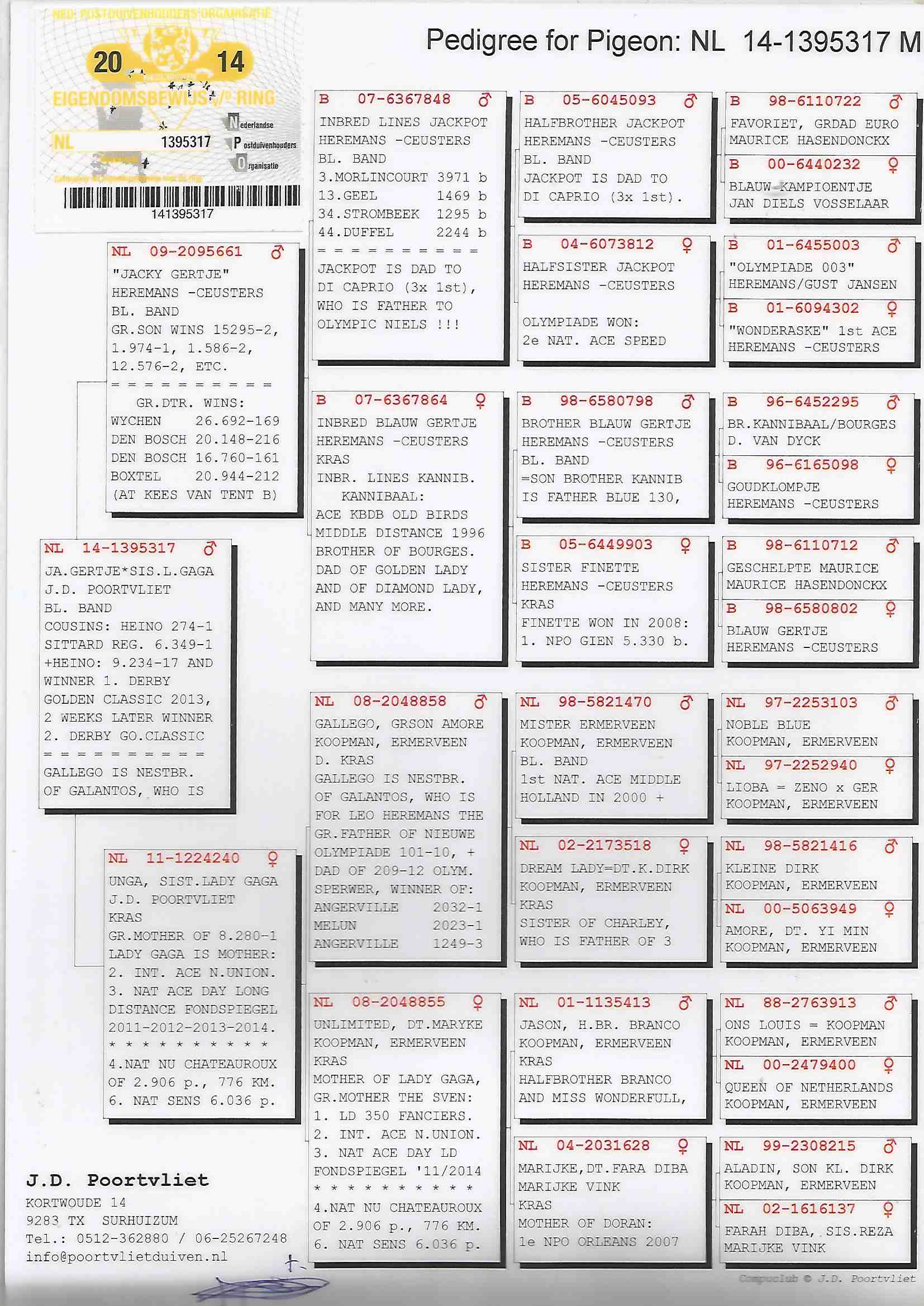 NL14-1395317 ERKEK / ORİJİNAL J.D. POORTVLİET - LEO HEREMANS - KOOPMAN