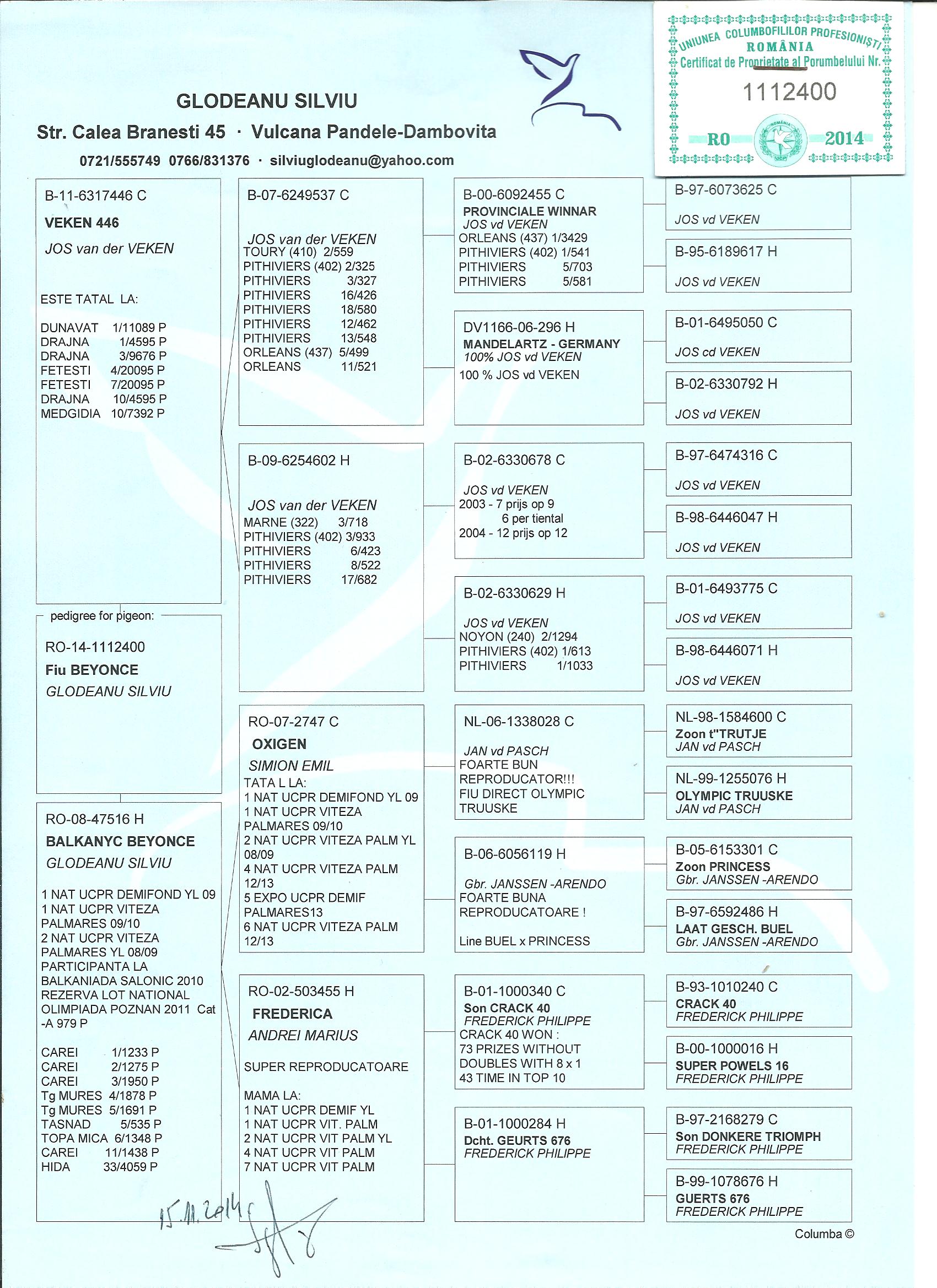 RO14-1112400 ERKEK / BABADAN KARDEŞİ 1. 11.089 P.  - 1.  4.595 P. 3. 9.676 P.