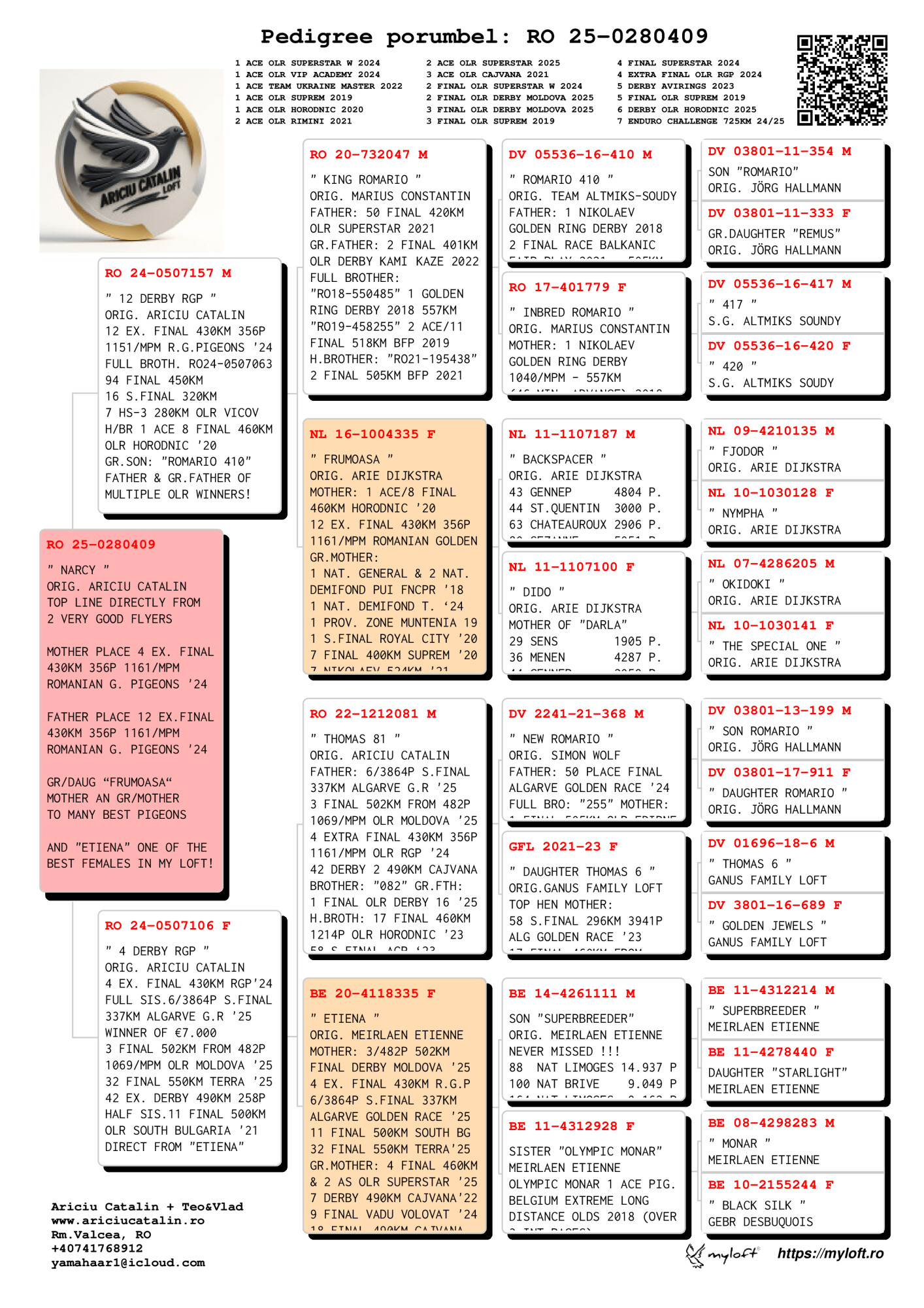 RO25-0280409 DİŞİ / ROMARIO - ARIE DJKSTRA - M ETIENNE