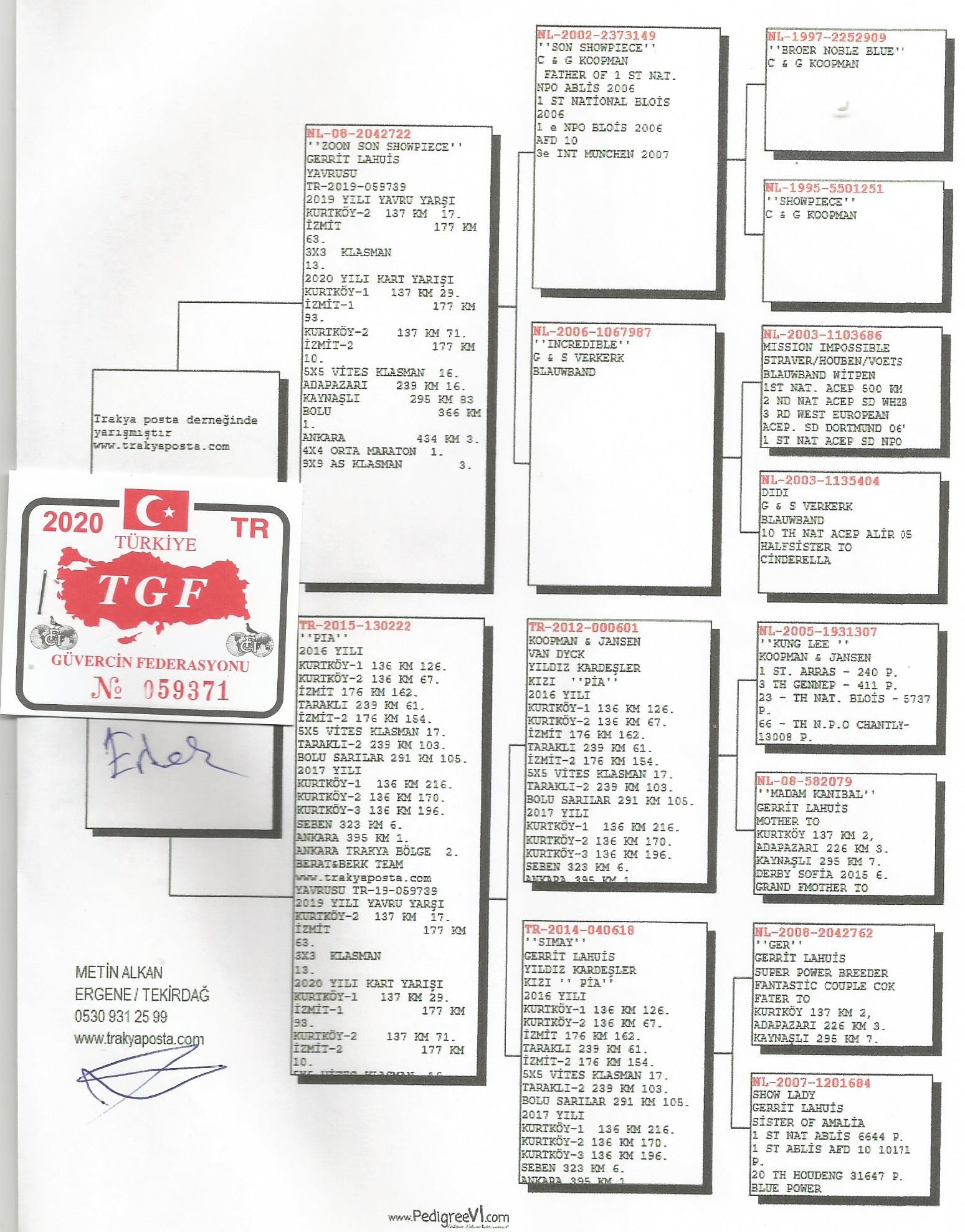 TR20-059371 ERKEK / GERRİT LAHUİS  - KARDEŞİ, 1. ORTA MARATON  - 3. AS KLASMAN 