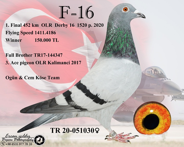 TR21-311509 ERKIEK / TAM KARDEŞİ F-16  - 1. FİNAL 452 KM OLR DERBY16 2020