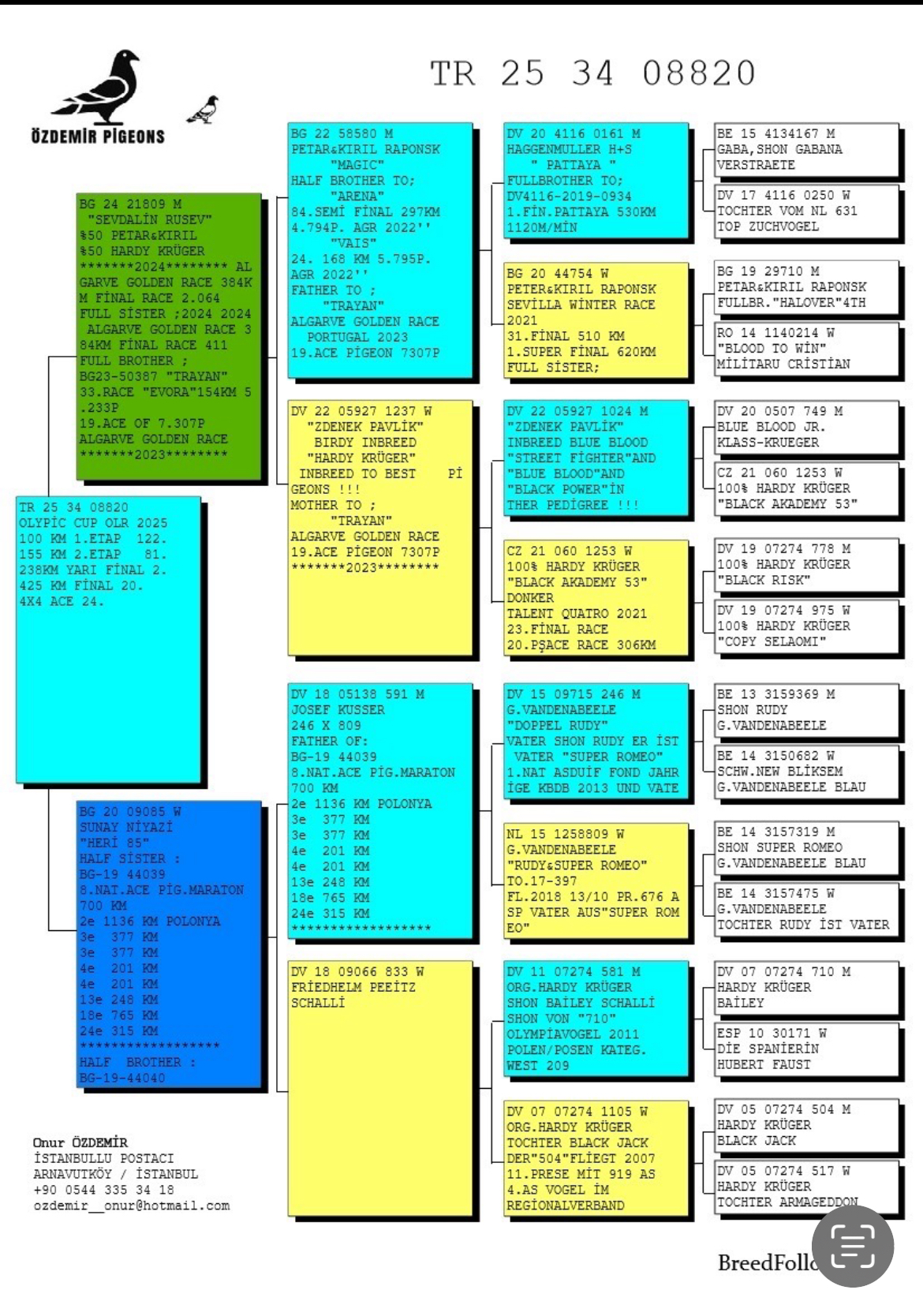 TR25-34-08820 DİŞİ /  ONUR ÖZDEMİR  20 FİNAL 425 KM  & 24 AS 