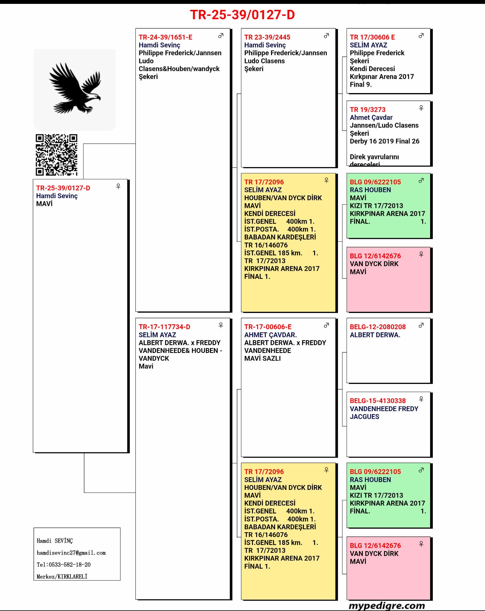 TR25-39-0127 DİŞİ / JANSSEN - VAN DYCK  -  HOUBEN